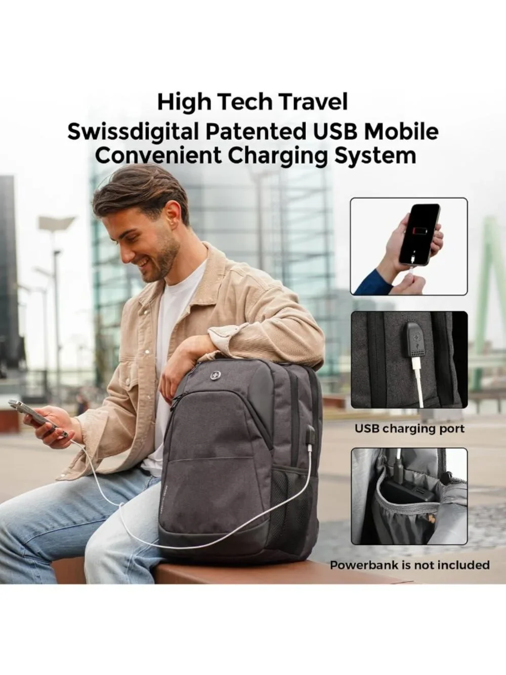 Stylish 16-Inch Laptop Backpack for Men & Women | Travel & Work Ready Design